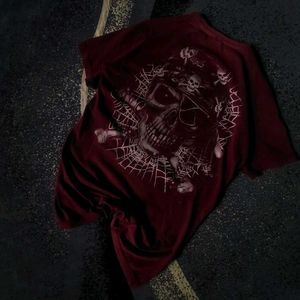 🌟Vintage Gothic 🏴‍☠️1990s Pirate Skull Y2k tee🚨