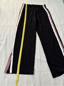 Black Pants with Side Stripes
