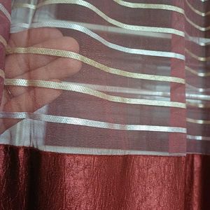 Elegant Maroon Curtains - Set of 2 (Total 6)