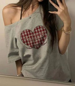 Cute Grey Off-Shoulder Top