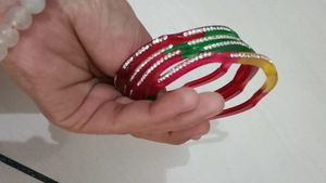 Vibrant Color Rhinestone Bangles