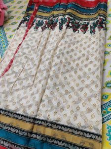 Cotton Tissue Saree Barat Work