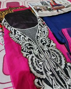 Georgette Semi Stitched Suit Fabric