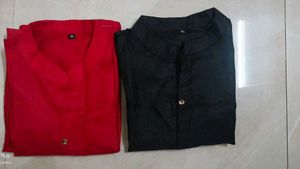 Combo new woman Elegant Red & Black Kurti