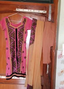 Pink Ethnic Kurta Set with Dupatta