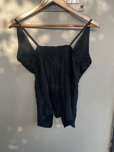 Chic Black Twisted Front Top