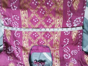 Beautiful Pink Bandhani Kurta only