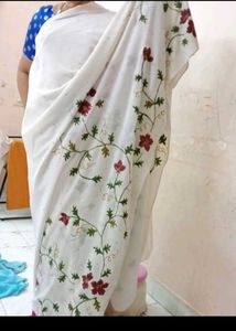 Hand Print Pure Georgette Saree