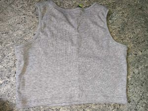 Grey "Angel" Flame Graphic Tank Top