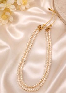 Elegant Double Strand Pearl Necklace