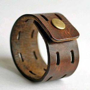 Vintage Leather Cuff Bracelet Unisex