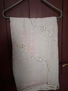 Elegant White Embroidered Dupatta