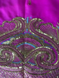 Vibrant Pink Sequined saree
