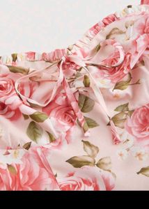 Vintage Rose Print Midi Dress