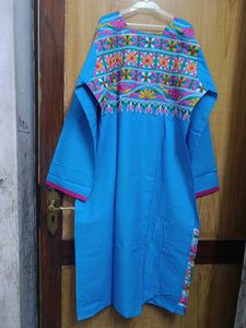 Embroidered Blue Kurta