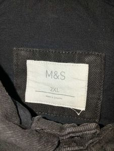 Mark &amp; Spencer Black Denim Coat Jacket