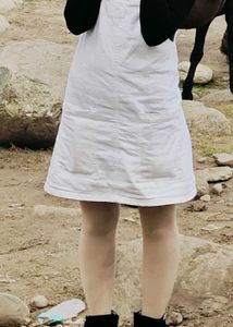 Cute White denim dungri