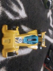 Vintage Yellow Race Car
