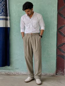 khaki men’s formal pants