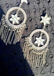 STAR DROP EARRINGS (FREE RING)