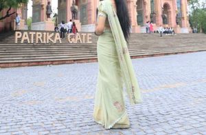 Elegant Pastel Green Saree
