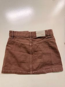 Brown Cargo Skirt