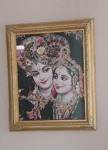Elegant Radha Krishna Framed Art