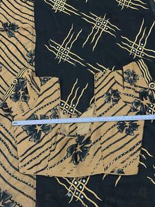 Black&amp;Brown Saree with Mirror Work