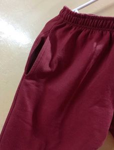 Rust Red Cotton Joggers – Unisex | Lightly Used
