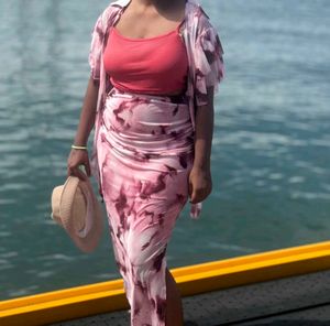 Pink Tie-Dye Two-Piece Set