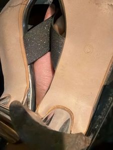 Sparkly Silver Metallic Heels