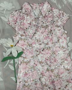 pink floral cheongsam