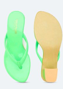 Bright Green Flip Flop Sandals