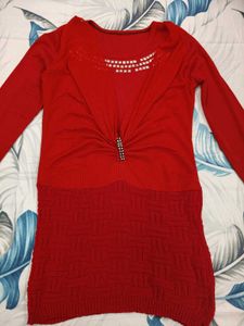 Red Sequins Top Party Wear
