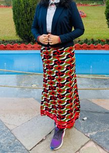 Boho Print Maxi Skirt