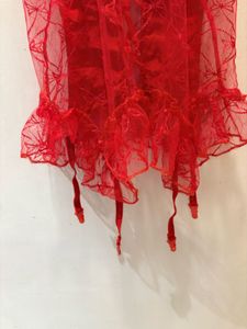 Red Lace Corset with Garters