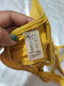 Yellow Padded Bikini Top
