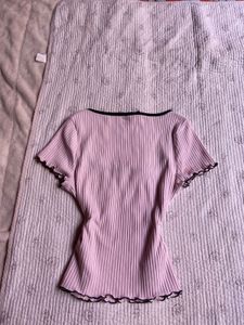 ribbed ribbon cute h&amp;m top