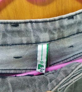 NEWME Grey Cargo Wide leg Jeans