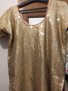 Gold Kurta with Plazo Pajama combo
