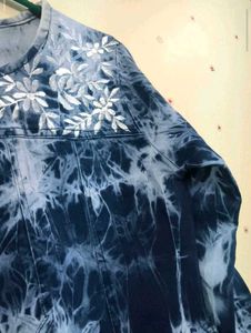 Tie-Dye Embroidered Denim Dress 👗