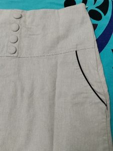 Vintage Cream Mini Skirt