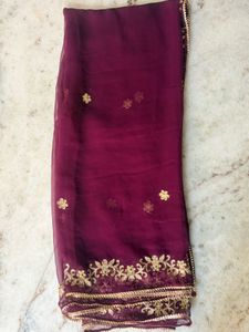 Maroon Embroidered Lehenga Choli Set