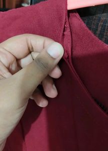 Elegant Burgundy Long Sleeve Dress