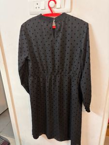 MAX Black Polka Dot Long Sleeve Dress