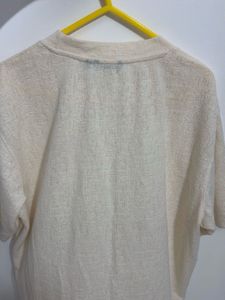 Studiofit Textured Cream T-Shirt