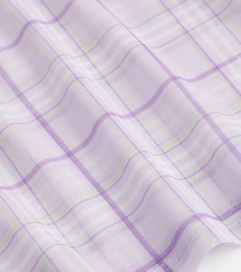 Sheer Plaid Purple Mesh Top