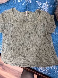 Crocheted Knit Top