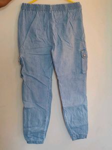 Two-Tone Color Block Button-Up Shirt&amp;Denim pants