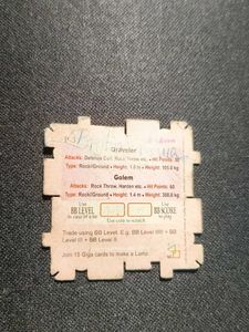 Big babol Pokemon Golem giga card collectible